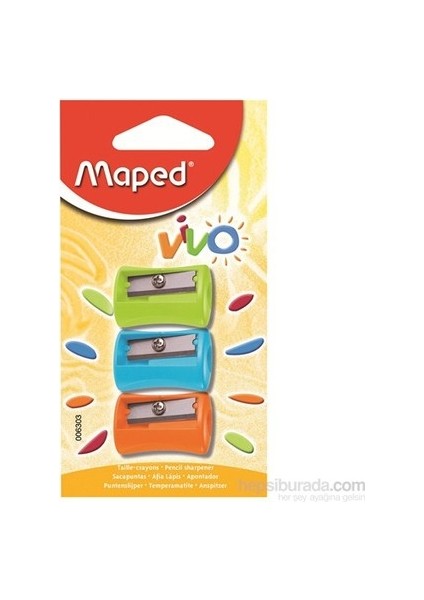 Maped 006303 Vıvo Tek Delikli Kalemtraş X3 (Yurt Dışından)