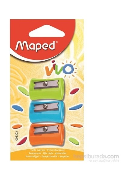 Maped 006303 Vıvo Tek Delikli Kalemtraş X3 (Yurt Dışından)