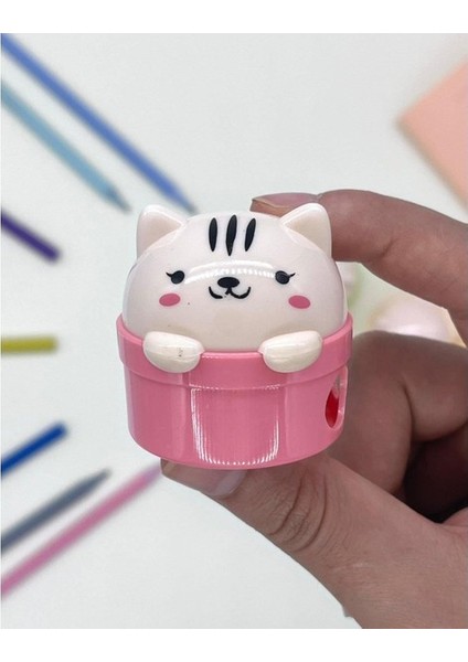 Kağıt Gemi Dükkan Pembe Sevimli Kedi Kalemtraş (Yurt Dışından) modelleri