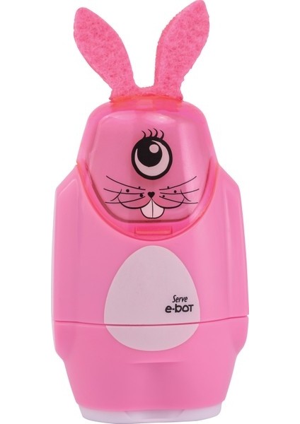Serve E-Bot Tavşan Silgili Kalemtıraş Şeker Pembe (Yurt Dışından) fiyatları