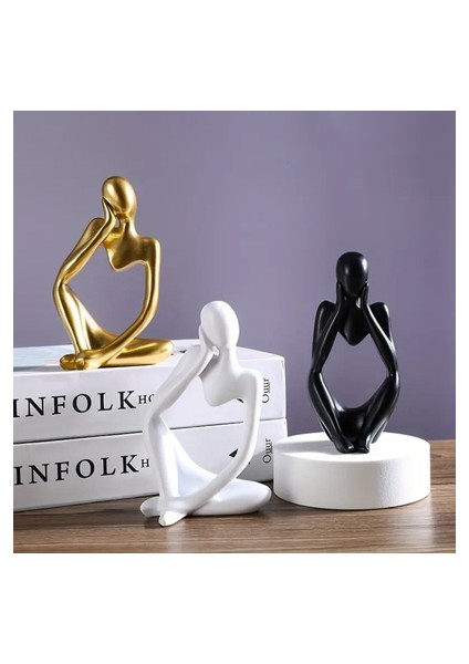 Gold&siyah&beyaz 3lü Pinterest Düşünen Adam Set