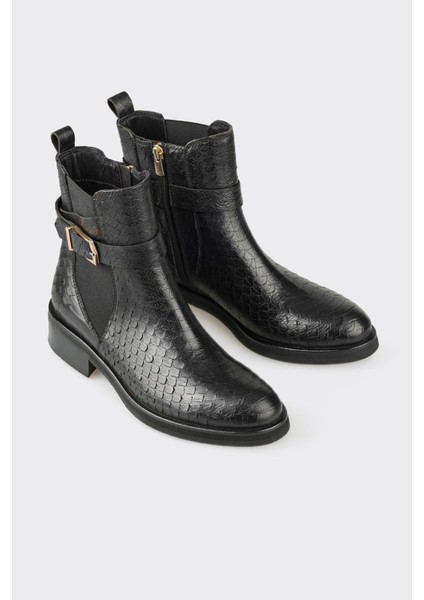 Siyah Deri Kadın Klasik Bot fiyatları