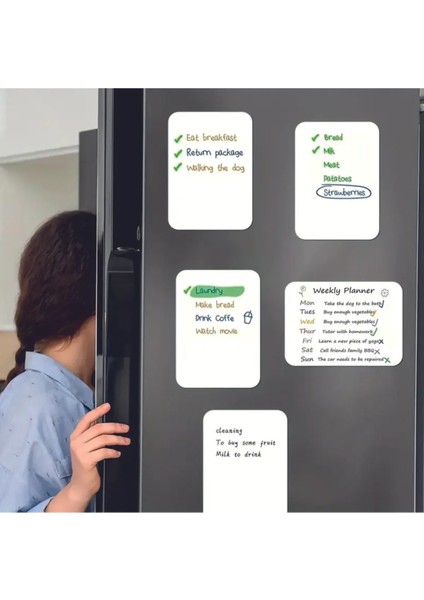 36'lı Beyaz Manyetik Magnet Kart, 6x9 cm Yeniden Kullanılabilir ve Su Geçirmez, Silinebilir modelleri