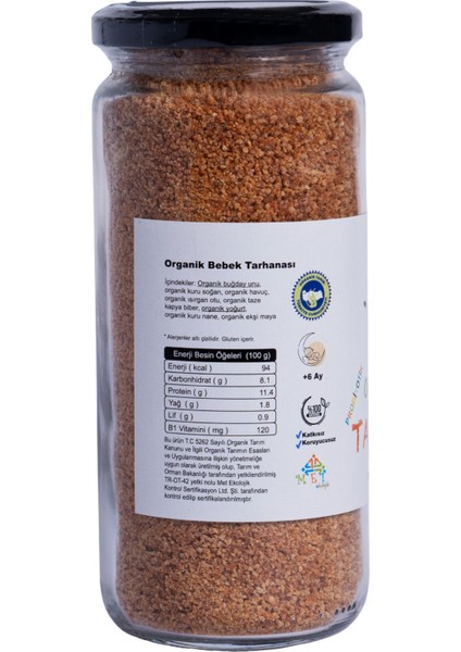 Beferment Organik Bebek Tarhanası 400 gr modelleri
