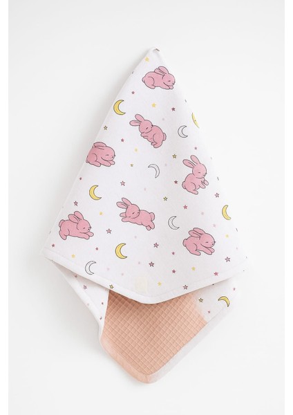 2 Katlı Arkası Beyaz Tavşan Desenli %100 Pamuklu Müslin & Pike, Bebek Battaniyesi fiyatları
