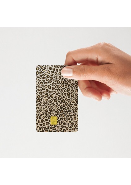 Aşko Kuşko Yeni Kahverengi Leopar Desen Kart Kaplama Sticker ( Yüksek Kalite )