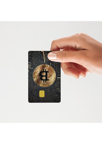 Bitcoin Siyah Kart Kaplama Sticker (Yüksek Kaliteli)