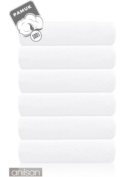 6'lı Beyaz Banyo Havlusu - 70x140 cm, 490 gr, %100Pamuk, Spa ve Otel Havlusu, Günlük Kullanıma Uygun modelleri