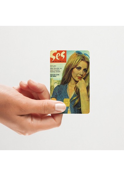 Filiz Akın Nostaljik Tasarımlı Papara, Kredi Kart Kaplama Sticker