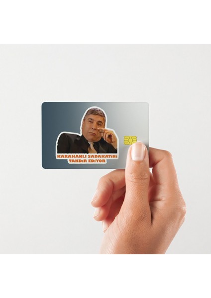 Kurtlar Vadisi Kılıç "karahanlı Takdir Ediyor" Yazılı Kart Kaplama Sticker