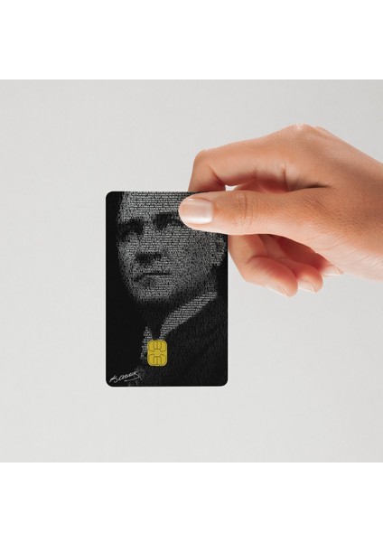 Mustafa Kemal Atatürk Kart Kaplama Sticker