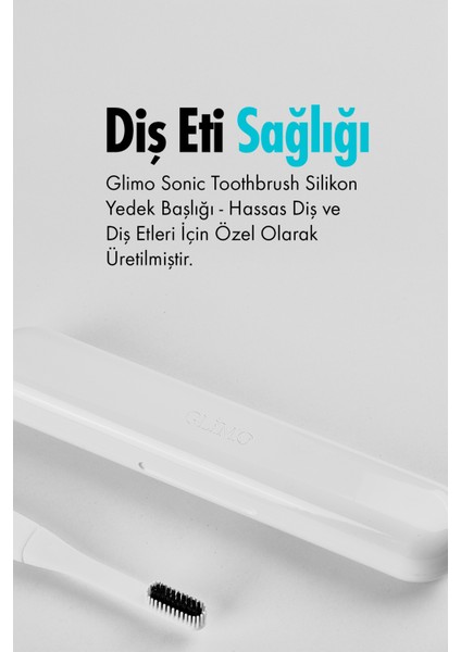 Sonic Şarjlı Diş Fırçası Başlığı 2li | 40.000 Titreşim/dk,5 Temizlik Modu, Silicone Head, Beyaz