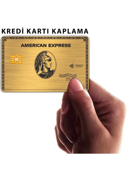Gold American Express Kart Kaplama Sticker