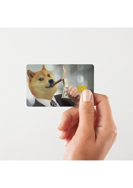 Doge Köpek Puro Tasarımlı Papara, Kredi Kart Kaplama Sticker