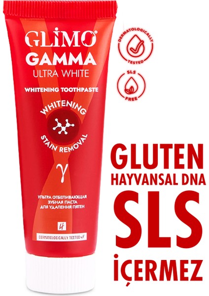 Gamma Ultra White Beyazlatıcı Diş Macunu 20 Ml, Doğal Beyazlatıcı Etki, Sigara Lekelerine Karşı Etki