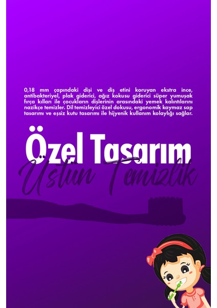 Kids Ağız Bakım Diş Fırçası Pembe | 3 Yaş Için Ultra Yumuşak Kıl, Diş Eti Dostu, Çocuk Diş Fırçası