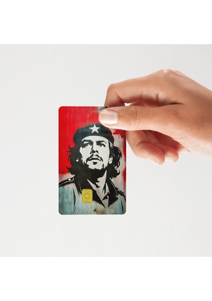 Che Guevara Kart Kaplama Sticker (Yüksek Kalite)