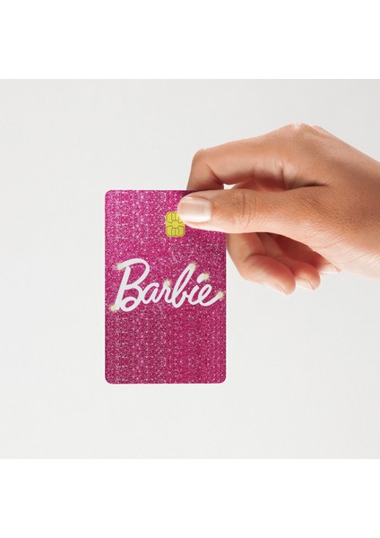 Aşko Kuşko Parlak Barbie Yazılı Yeni Kart Kaplama Sticker ( Yüksek Kalite )