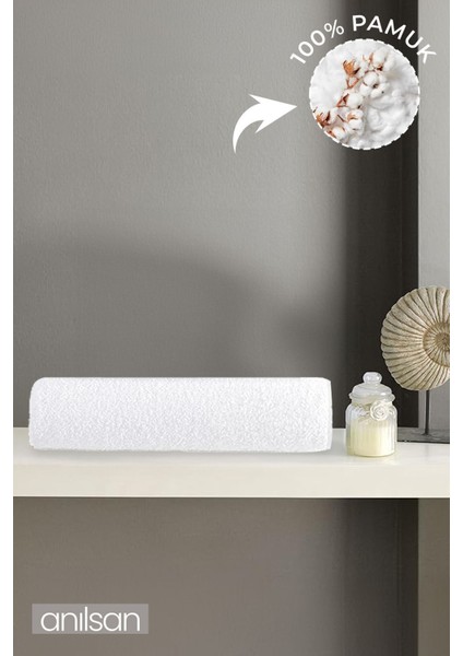 Beyaz El Havlusu - 50x90 Cm, 225 Gr, %100 Pamuk, Spa Ve Otel Havlusu, Günlük Kullanıma Uygun