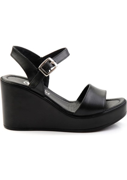 Bej Leather Kadın Sandalet K05040030403