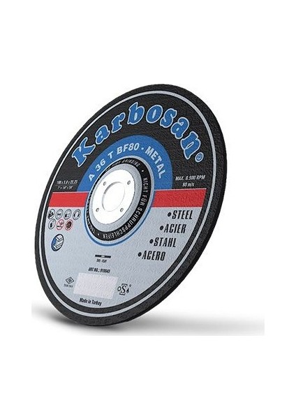 Karbosan 230X3.0X22'LIK Kesici Taş 2 Adet Metal Kesici