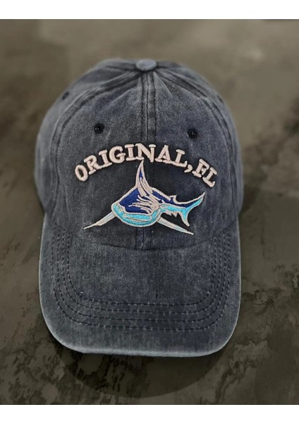 Unisex Yeni Trend Original Shark Model Vintage Eskitme Beyzbol Kep Şapka