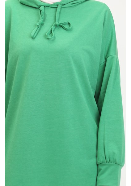 Kapüşonlu Eşofman Takım 0057-10 Yeşil fırsatları