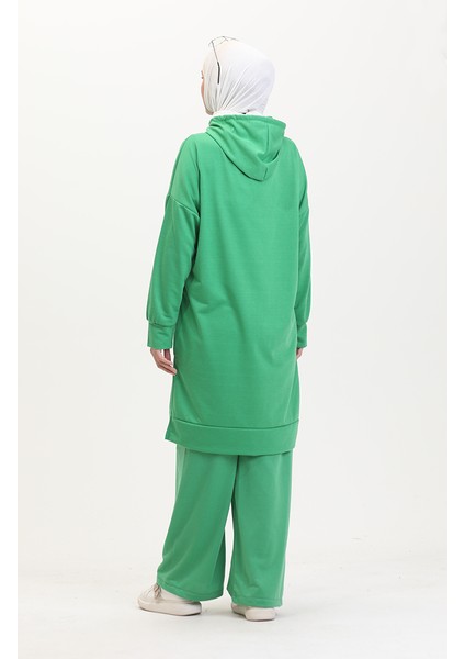 Kapüşonlu Eşofman Takım 0057-10 Yeşil indirimleri