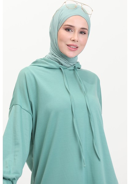 Kapüşonlu Eşofman Takım 0057-07 Çağla Yeşili modelleri