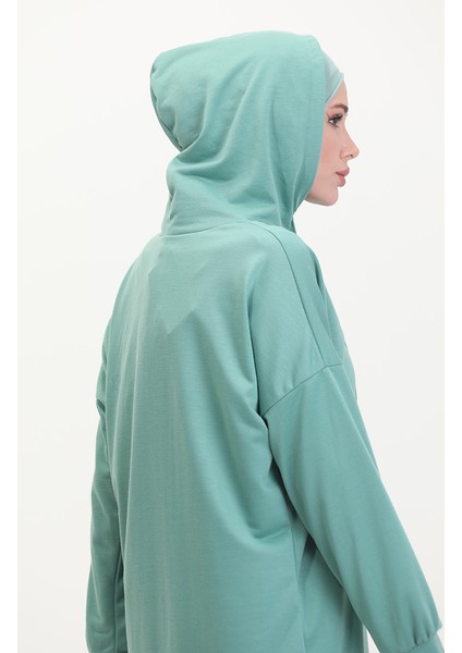 Kapüşonlu Eşofman Takım 0057-07 Çağla Yeşili fırsatları