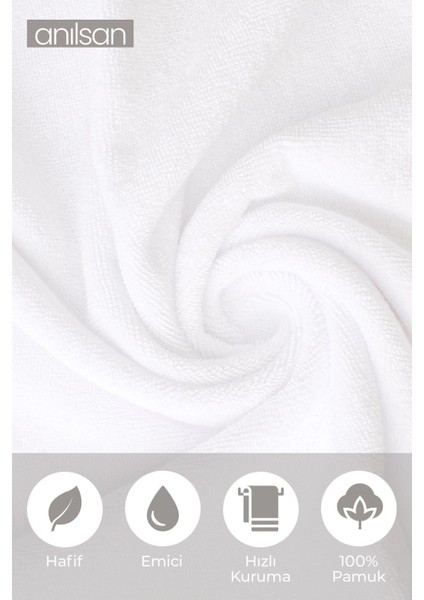 4'lü Greek El Havlusu - 50x90 Cm, 225 gr, %100 Pamuk, Spa Ve Otel Havlusu, Günlük Kullanıma Uygun