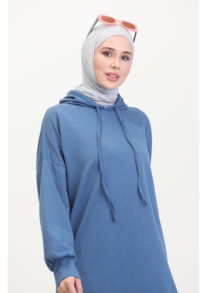 Kapüşonlu Eşofman Takım 0057-09 Indigo