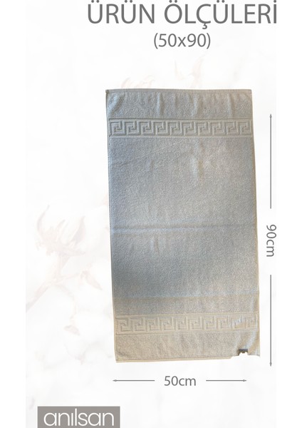4'lü Mavi Greek El Havlusu - 50x90 Cm, 225 Gr, %100 Pamuk, Spa Ve Otel Havlusu, Günlük Kullanıma Uygun fırsatları