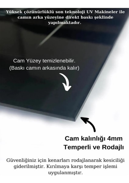 3 Lü Yaşam Ağacı Tasarım Cam Tablo Kırılmaz Cam Tablo Ultra Canlı Renkler
