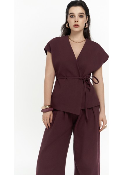Sorrenio Bordo Yelek Pantolon Takım
