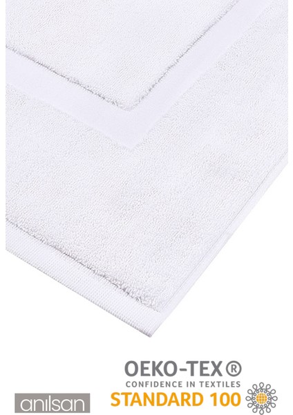 4'lü beyaz ayak havlusu - 50x70 cm , 245 gr, pamuk, spa ve otel banyo paspası, günlük kullanıma uygun