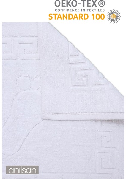 6'lı Greek Ayak Havlusu - 50 x 70 cm cm , 245 Gr, Pamuk, Spa ve Otel Banyo Paspası, Günlük Kullanıma