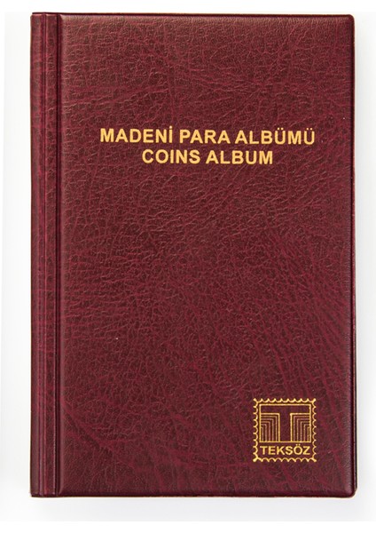 Teksöz Madeni Para Albümü Kapamalı 60 Adetlik Bordo fırsatları