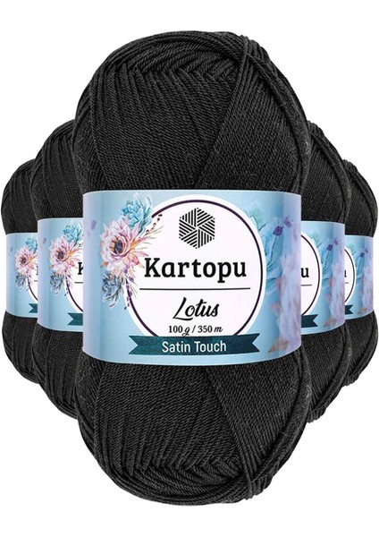 5 Adet Lotus Bikini Büstiyer Bluz Örgü İpi K940 Siyah
