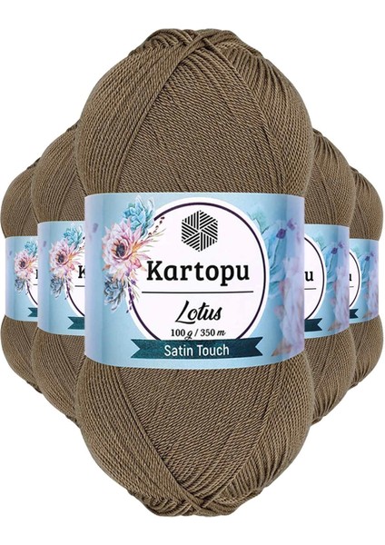 5 Adet Lotus Bikini Büstiyer Bluz Örgü İpi K833 Vizon