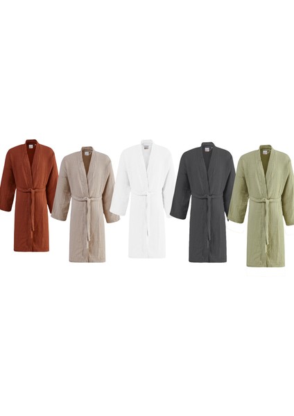 Unisex , 4 Kat Müslin Sabahlık / Bornoz /kimono fırsatları