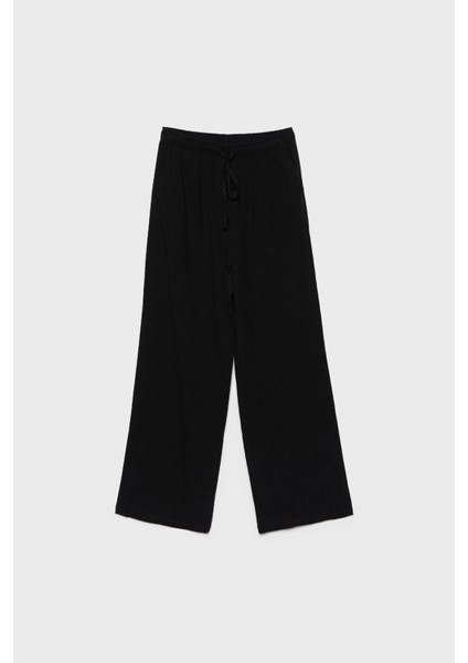 Keten Karışımlı Bol Kesim Pantolon