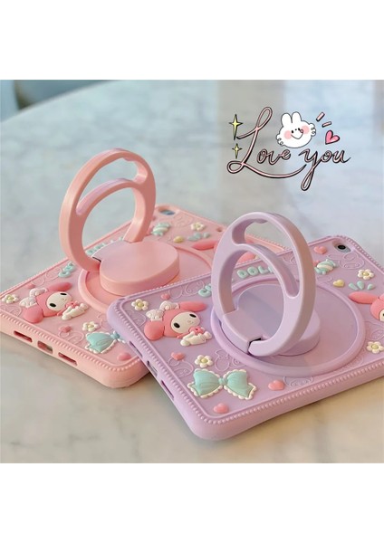 Honor Pad X8A 11INÇ Kılıf Cute Dolls Standlı Eğlenceli 3D Karekterli Çocuk Kılıfı modelleri