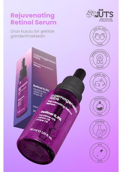 Retinol Serum 30ML Leke & Pürüzsüz Esnek Görünüm