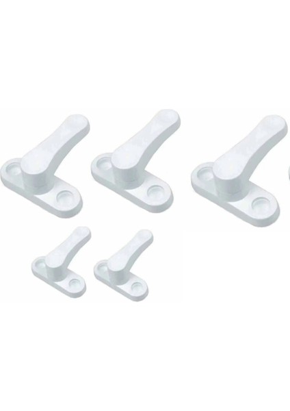 Yuma 5 Adet Metal Pvc Kapı Pencere Pimapen Emniyet Kilidi Çocuk Hırsız Güvenlik Mandalı - Beyaz