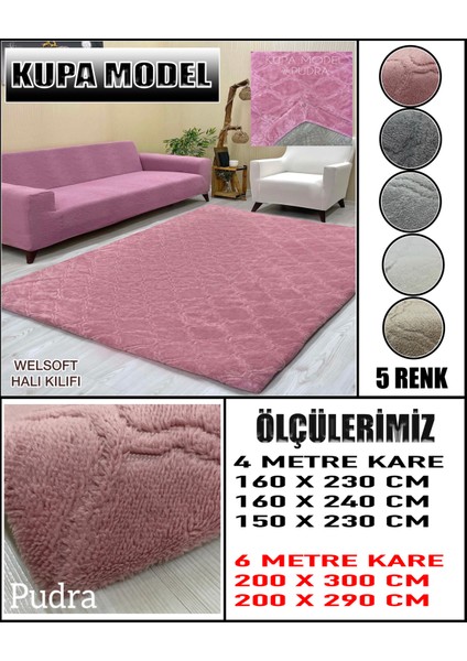 Kupa Model Kumaştan Welsoft Lastikli Halı Örtüsü