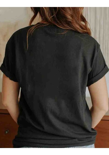 Kalp Kedi Baskılı Özel Tasarım Oversize Tshirt