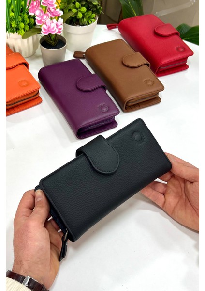 Bayern Siyah Hakiki Deri Ultra Kullanışlı Kadın Cüzdan fiyatları