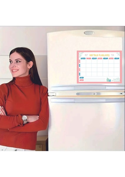 Haftalık Diyet Magnet Planlayıcı Kalem Hediyeli 1 Adet 33 x 24 cm Haftalık Magnet Planlayıcı fiyatları