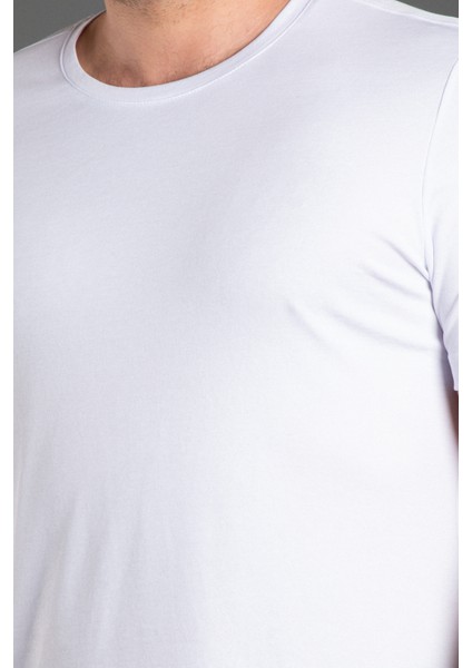 Erkek Beyaz Basic O Yaka T-Shirt fiyatları